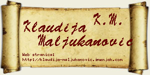 Klaudija Maljukanović vizit kartica